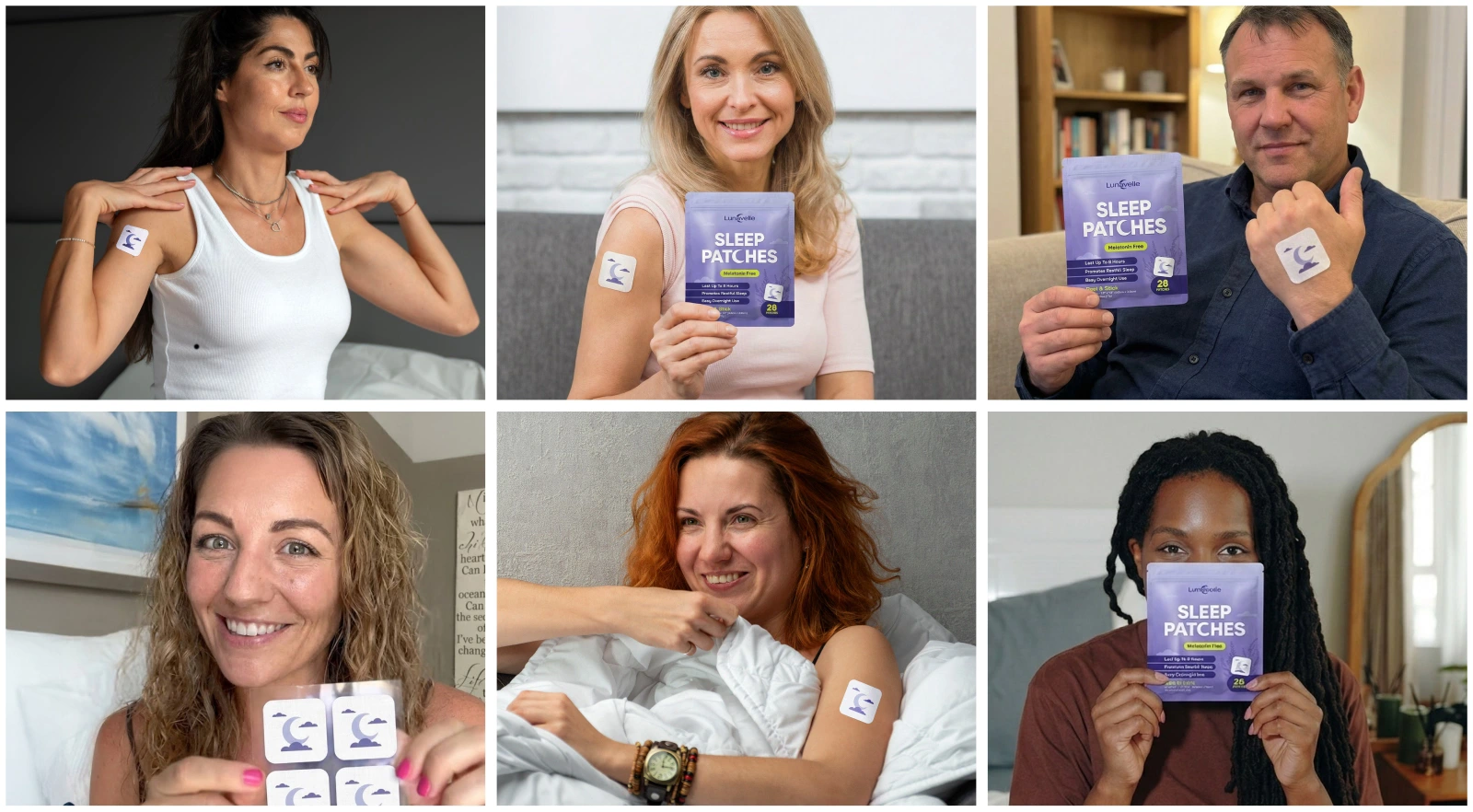 Happy customers using Lunavelle Sleep Patches
